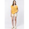 imageDEAR JOHN Kristen VNeck Top Short Sleeve Womens Blouse ShirtGolden Yellow