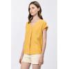 imageDEAR JOHN Kristen VNeck Top Short Sleeve Womens Blouse ShirtGolden Yellow