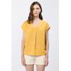 imageDEAR JOHN Kristen VNeck Top Short Sleeve Womens Blouse ShirtGolden Yellow