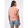 imageDEAR JOHN Kristen VNeck Top Short Sleeve Womens Blouse ShirtTerracotta