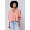 imageDEAR JOHN Lania Short Sleeve Relaxed Fit Womens TopTerracotta