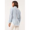 imageDEAR JOHN Lola Womens Shirt Boyfriend Fit Button Down Long SleeveBlue Streak