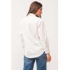imageDEAR JOHN Lola Womens Shirt Boyfriend Fit Button Down Long SleeveOffwhite