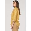 imageDEAR JOHN Lolita Womens Shirt Poplin ButtonUp Long SleeveMarigold Calico
