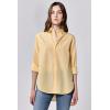 imageDEAR JOHN Lolita Womens Shirt Poplin ButtonUp Long SleevePale Banana