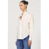 imageDEAR JOHN Lolita Womens Shirt Poplin ButtonUp Long SleeveWhitecap Gray
