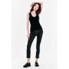 imageDEAR JOHN Paula Scoop Neck Sleeveless Womens Tank Top Fitted KnitBlack