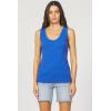 imageDEAR JOHN Paula Scoop Neck Sleeveless Womens Tank Top Fitted KnitDazzling Blue