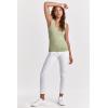imageDEAR JOHN Paula Scoop Neck Sleeveless Womens Tank Top Fitted KnitNephrite