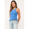 imageDEAR JOHN Tamia Racer Back Crew Neck Tank Top Fitted SleevelessBlue Star