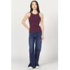 imageDEAR JOHN Tamia Racer Back Crew Neck Tank Top Fitted SleevelessFig