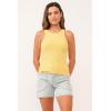 imageDEAR JOHN Tamia Racer Back Crew Neck Tank Top Fitted SleevelessPineapple