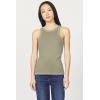 imageDEAR JOHN Tamia Racer Back Crew Neck Tank Top Fitted SleevelessVetiver