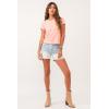 imageDEAR JOHN Unity Crew Neck Womens Short Sleeve Relaxed Fit Womens TopApricot Crush