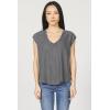 imageDEAR JOHN Yanis Womens Sleeveless VNeck Top Relaxed FitAsh