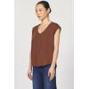 imageDEAR JOHN Yanis Womens Sleeveless VNeck Top Relaxed FitCappuccino