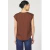imageDEAR JOHN Yanis Womens Sleeveless VNeck Top Relaxed FitCappuccino