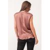 imageDEAR JOHN Yanis Womens Sleeveless VNeck Top Relaxed FitMarron