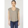 imageDEAR JOHN Yanis Womens Sleeveless VNeck Top Relaxed FitVetiver