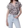 imageDEAR JOHN Julia VNeck Short Sleeve Relaxed Fit Womens TopPaisley Obscura