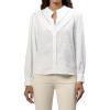 imageDEAR JOHN Lonestar Button Up Long Sleeve Ruffle Detail Womens Top  Size XSmall  WhiteWhite