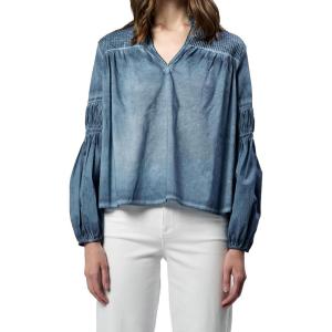 imageDEAR JOHN Adagio Womens Blouse Relaxed Fit VNeck Long SleeveSkyway