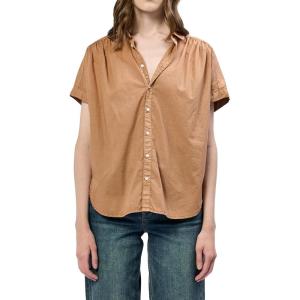imageDEAR JOHN Beck Poplin Buttonup Short Sleeve Womens ShirtBiscuit