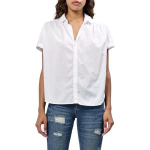 imageDEAR JOHN Beck Poplin Buttonup Short Sleeve Womens ShirtWhite