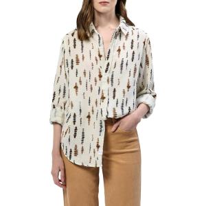 imageDEAR JOHN Galina Novelty ButttonDown Long Sleeve Womens ShirtMozambique