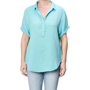 imageDEAR JOHN Gchanning Gauze Womens TopPool Blue
