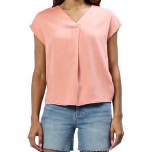 imageDEAR JOHN Kristen VNeck Top Short Sleeve Womens Blouse ShirtTerracotta