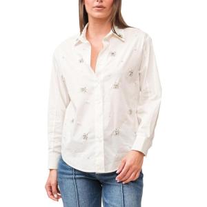 imageDEAR JOHN Lola Womens Shirt Boyfriend Fit Button Down Long SleeveOffwhite