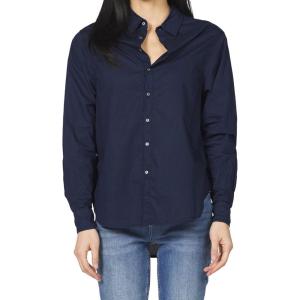 imageDEAR JOHN Lolita Womens Shirt Poplin ButtonUp Long SleeveBlack Iris