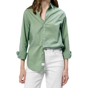 imageDEAR JOHN Lolita Womens Shirt Poplin ButtonUp Long SleeveIceberg Green