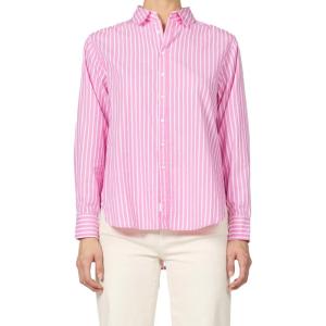 imageDEAR JOHN Lolita Womens Shirt Poplin ButtonUp Long SleeveRosebloom Stripe