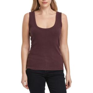 imageDEAR JOHN Paula Scoop Neck Sleeveless Womens Tank Top Fitted KnitMidnight Plum