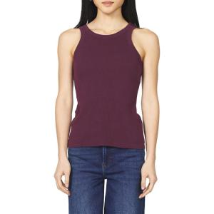 imageDEAR JOHN Tamia Racer Back Crew Neck Tank Top Fitted SleevelessFig