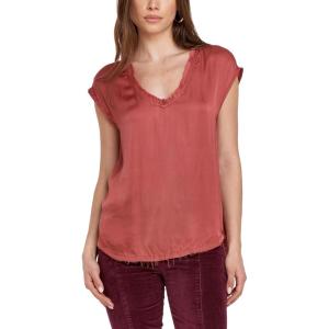 imageDEAR JOHN Yanis Womens Sleeveless VNeck Top Relaxed FitGuava Bellini