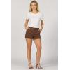 imageDEAR JOHN Hampton Shorts Mid Rise Cuffed Hem Stretch Twill Finish Tailored Casual FitBrownie