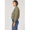 imageDEAR JOHN Maverick Jacket Quilted Zip Front Long Sleeve Relaxed Fit Outerwear Layering Essential  Vetiver  XSmallVetiver