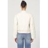 imageDEAR JOHN Maverick Jacket Quilted Zip Front Long Sleeve Relaxed Fit Outerwear Layering Essential  Vetiver  XSmallWhitecap Gray