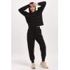 imageDEAR JOHN Raya Womens Sweatshirt Knitwear ScoopBack Long SleeveBlack