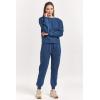 imageDEAR JOHN Raya Womens Sweatshirt Knitwear ScoopBack Long SleeveDark Indigo