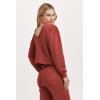 imageDEAR JOHN Raya Womens Sweatshirt Knitwear ScoopBack Long SleeveIntense Rust