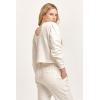 imageDEAR JOHN Raya Womens Sweatshirt Knitwear ScoopBack Long SleeveOffwhite