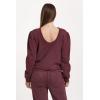 imageDEAR JOHN Raya Womens Sweatshirt Knitwear ScoopBack Long SleevePlum Berry
