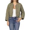imageDEAR JOHN Maverick Jacket Quilted Zip Front Long Sleeve Relaxed Fit Outerwear Layering Essential  Vetiver  XSmallVetiver