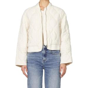 imageDEAR JOHN Maverick Jacket Quilted Zip Front Long Sleeve Relaxed Fit Outerwear Layering Essential  Vetiver  XSmallWhitecap Gray