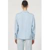 imageDEAR JOHN Adrianna Button Up Long Sleeve Boxy Womens ShirtBlue Skies