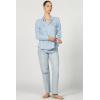 imageDEAR JOHN Adrianna Button Up Long Sleeve Boxy Womens ShirtBlue Skies